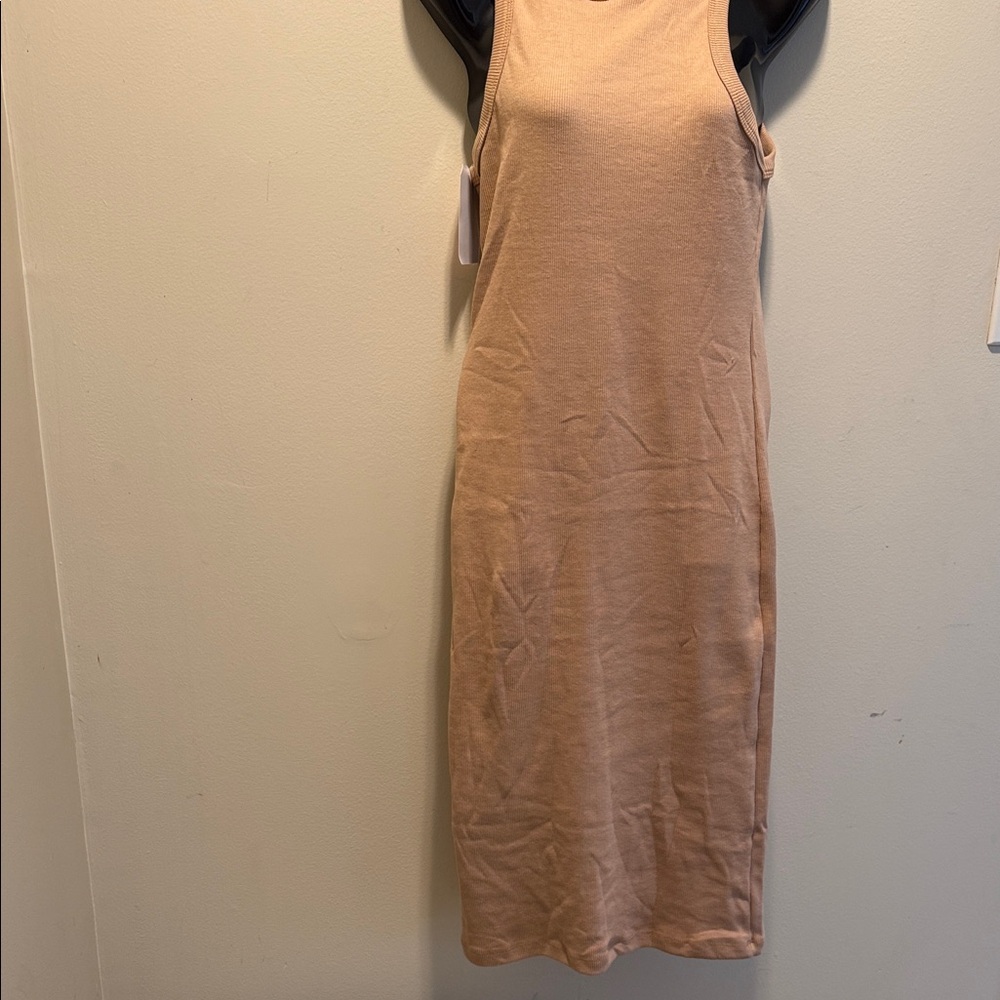 Sleeveless Midi Tank Dress in Blush